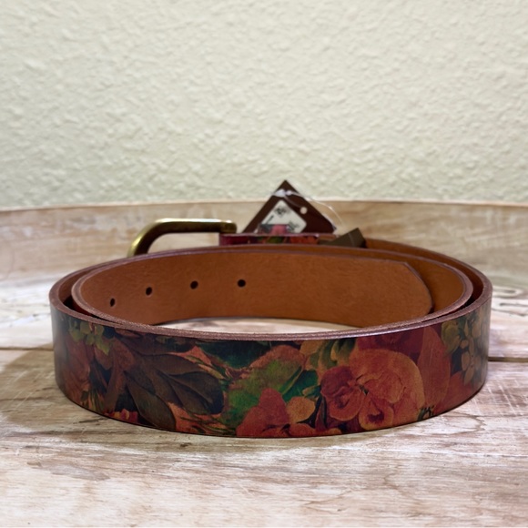 NWT Floral Pattern 100% Leather Belt | Patricia Nash | Size L - Picture 2 of 11
